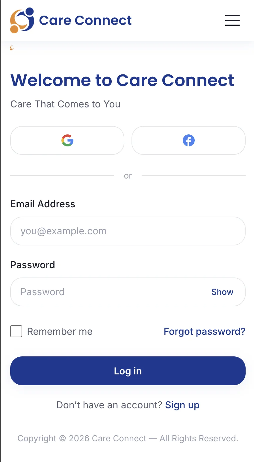 CareConnect app screenshot