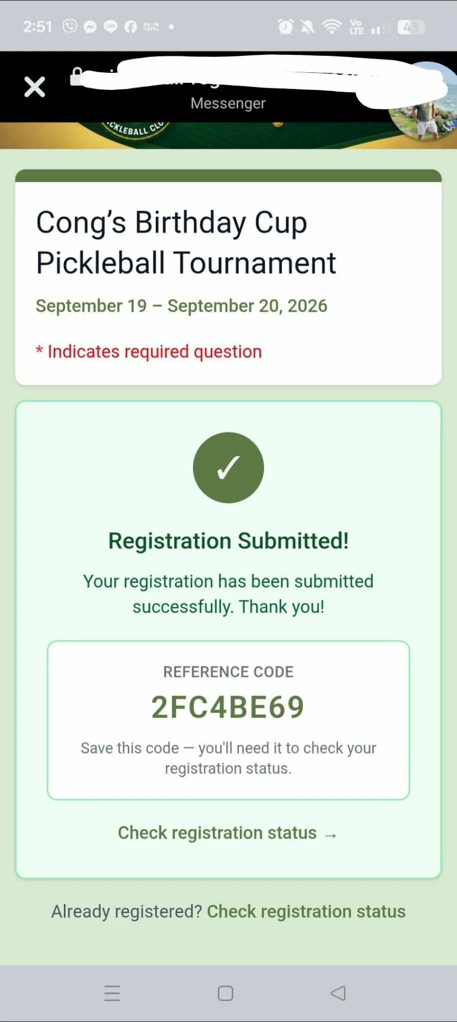 CCPC Registration app screenshot